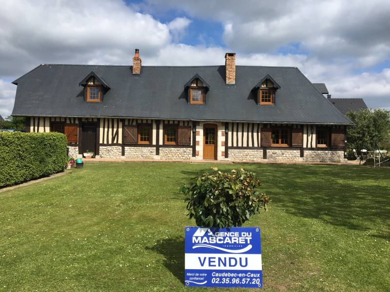 A vendre : Exclusivité ! Maison Normande -  5min de Caudebec en Caux - Beaux volumes et grand jardin