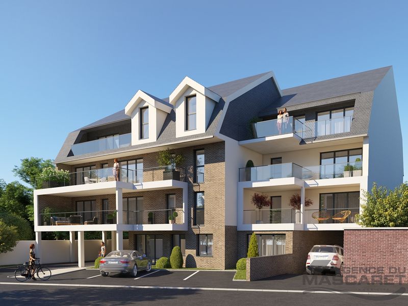 A la vente appartement neuf de standing - T4 - Le Mesnil-Esnard 76240 - Centre ville - avec terrasse de 20.30 m² - exposition Sud / Ouest - places de parking